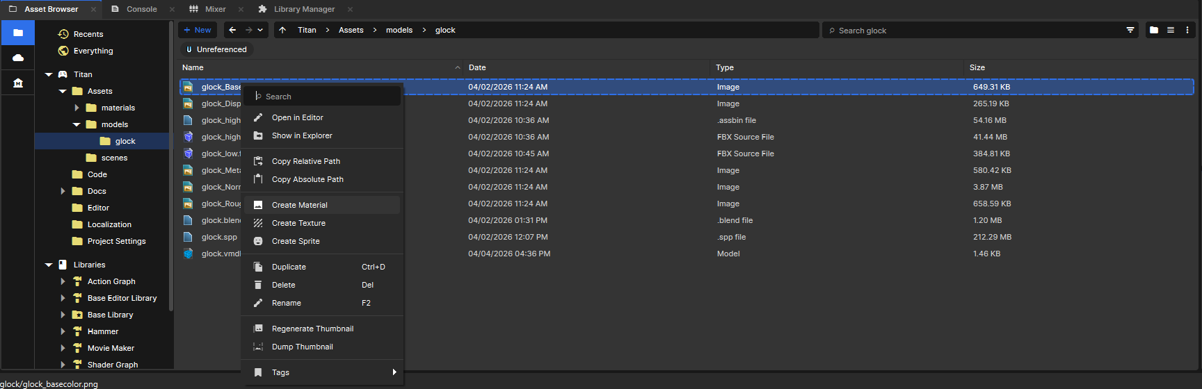 create-mat-import-model