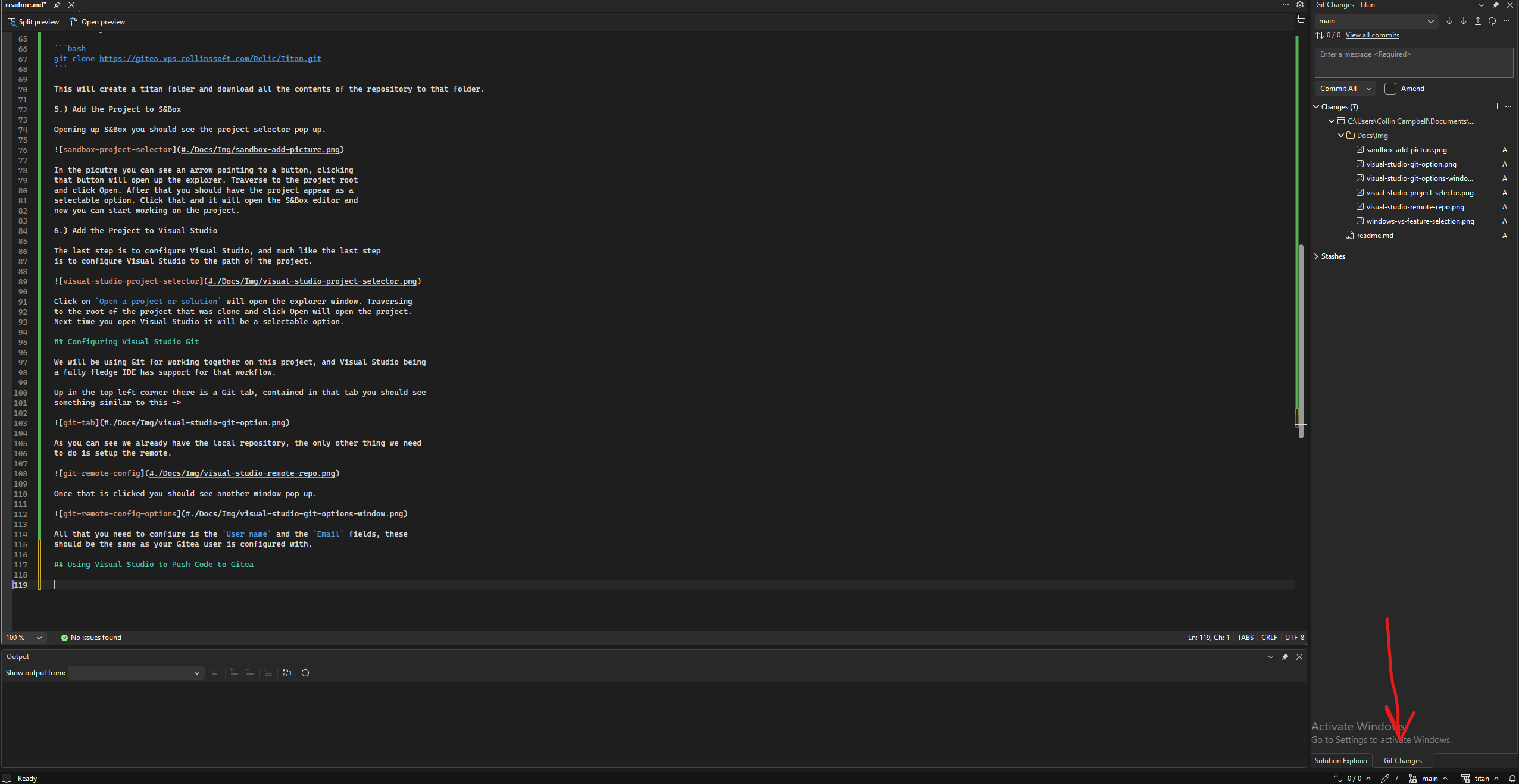git-visual-studio-tab